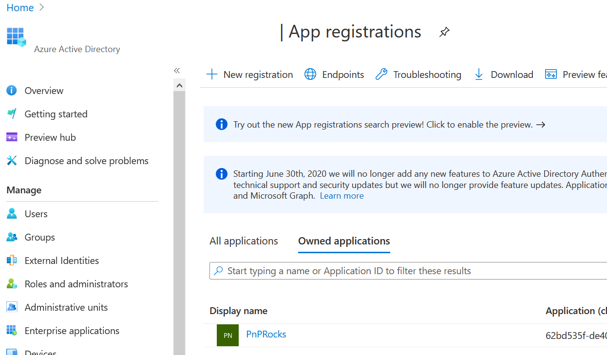 App Registrations