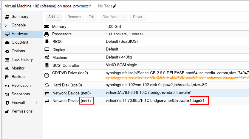 pfSense proxmox hardware configuration