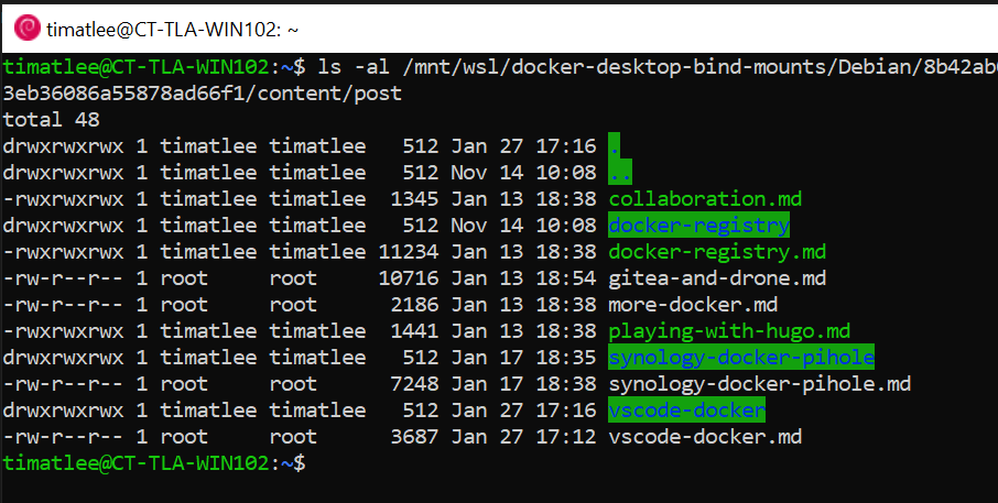 Debian WSL file ownership